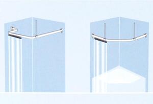 Bastone reggitenda doccia SENSEA L 100-100 cm bianco
