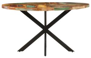 Tavolo da Pranzo 140x80x75 cm in Legno Massello di Recupero