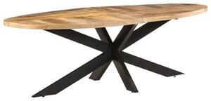 Tavolo da Pranzo 240x100x75cm in Legno Massello di Mango Grezzo