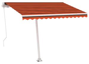 Tenda Sole Manuale Autoportante 300x250 cm Arancione e Marrone