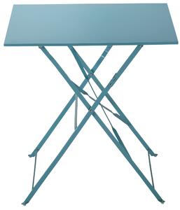 Tavolino da esterno Flora NATERIAL in acciaio blu per 2 persone 70x70cm