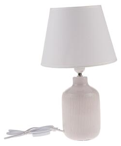 Lampada da tavolo color crema con paralume in tessuto (altezza totale 41 cm) – Dakls