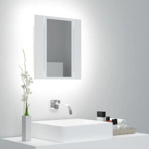 Armadietto a Specchio con Luci LED Bianco 40x12x45 cm