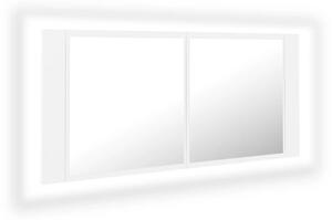 Specchio da Bagno con LED Bianco 100x12x45 cm in Acrilico
