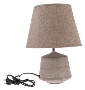 Lampada da tavolo beige/marrone chiaro con paralume in tessuto (altezza totale 33 cm) – Dakls