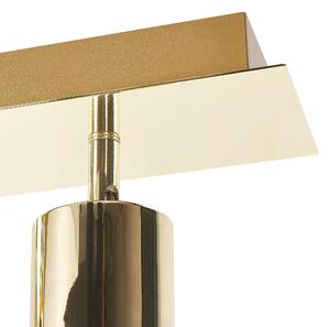 Lampadario Metallo dorato 4 Tonalità Luci Orientabili Design Industriale Moderno Colore Opaco Beliani