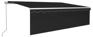 Tenda da Sole Retrattile Manuale con Parasole 5x3m Antracite