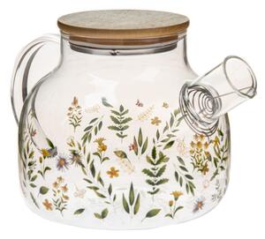 Teiera verde in vetro 1 l Wildflowers – Dakls
