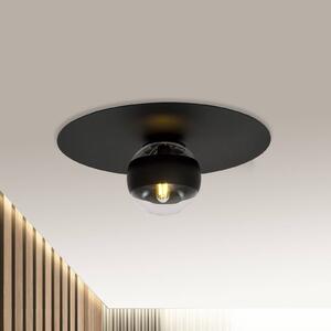 EMIBIG LIGHTING Plafoniera Kenzo, rotonda, nero/chiaro, a 1 luce