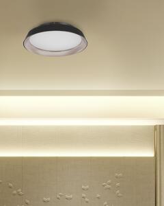 Lampada da soffitto in acciaio Nero in alluminio integrato con luci a LED di forma rotonda plafoniera moderna glamour illuminazione Beliani