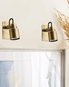 Set di 2 lampade da parete faretti in metallo ottone soggiorno ingresso camera da letto Beliani