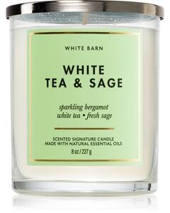 Bath & Body Works White Tea & Sage candela profumata 227 g