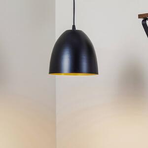 EMIBIG LIGHTING Lampada a sospensione Lenox, 1 luce, nero/oro