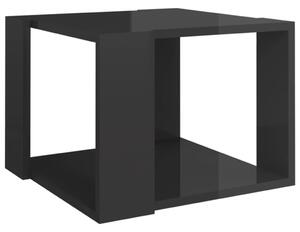 Tavolino da Salotto Grigio Lucido 40x40x30 cm Legno Multistrato