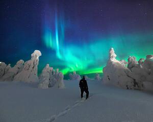 Fotografia Aurora Borealis Northern Lights Iso-Sy te, Samuli Vainionpää
