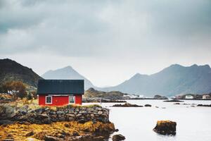 Fotografia Small Red fisherman's house Norway, Natalia Ivanova