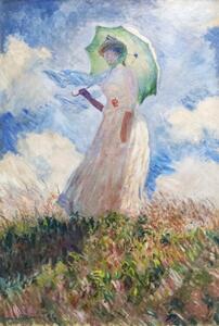 Riproduzione Woman with Parasol turned to the Left 1886, Claude Monet