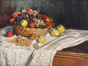 Riproduzione A Bowl of Apples 1880, Claude Monet