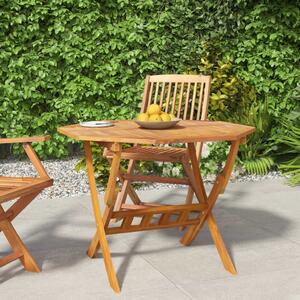 Tavolo da giardino pieghevole 90x75 cm legno massello di acacia