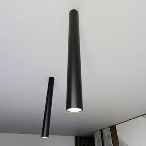 EMIBIG LIGHTING Tecno 1XL, faretto da soffitto, acciaio, GU10, altezza 60 cm, nero