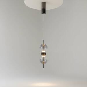 Maytoni Lampada a sospensione DOUBLE MOON, Alluminio / Grigio / Zincato, Soggiorno / Sala da pranzo, Vetro, Moderno, Lampada a sospensione