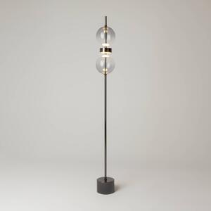Maytoni Lampada da terra DOUBLE MOON, dimmerabile, Alluminio / Grigio / Zincato, Soggiorno / Sala da pranzo, Metallo, Moderno, Lampada da terra