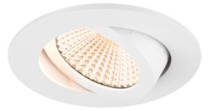 SLV Faretto LED da incasso a soffitto New Tria, rotondo, bianco, 2.700 K, 60° dimmerabile, Bianco / Opale, Corridoio, Alluminio