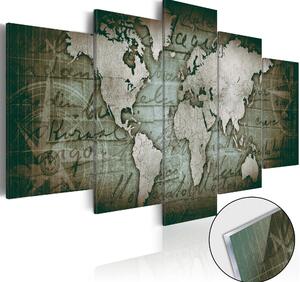 Quadro Su Vetro Acrilico - Acrylic Prints - Bronze Map Iii 200x100cm Erroi