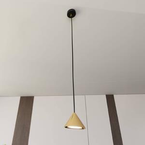 EMIBIG LIGHTING Lampada a sospensione Elit, a 1 luce, color oro, metallo