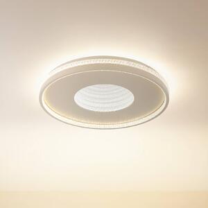 Globo Plafoniera soffitto Shirley, dimmerabile, Crema / Ambra, Soggiorno / Sala da pranzo, Metallo, Plafoniera