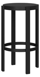 Sedia da bar nera in acciaio (altezza della seduta 65 cm) Doon – noo.ma