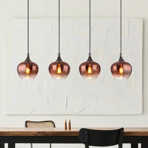Globo Lampada a sospensione Maxy, dimmerabile, Rame, Soggiorno / Sala da pranzo, Vetro, Lampada a sospensione