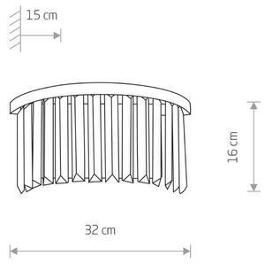 Nowodvorski Lighting Applique Cristal, trasparente/argento