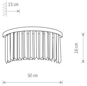 Nowodvorski Lighting Applique Cristal, trasparente/nero
