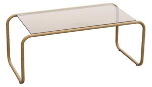 Tavolino da salotto marrone con piano in vetro 40x80 cm Ventana – Leitmotiv