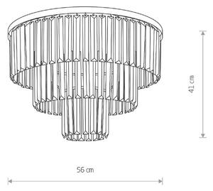 Nowodvorski Lighting Plafoniera Cristal, trasparente/nero, Ø 56 cm