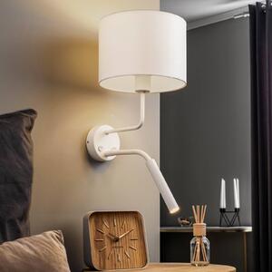 Nowodvorski Lighting Hotel Plus, applique con lampada da lettura, bianco