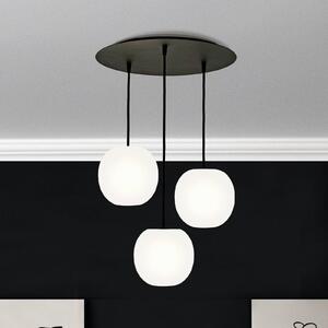 Casablanca Lampada a sospensione Acai, dimmerabile, Bianco / Opale, Soggiorno / Sala da pranzo, Vetro, Lampada a sospensione