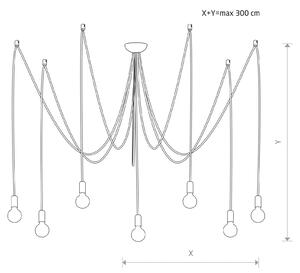 Nowodvorski Lighting Lampada a sospensione Spider in bianco, 7 luci
