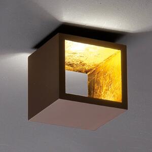 ICONE Cubò - Plafoniera LED, 10 W, marrone/oro