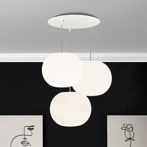 Casablanca Lampada a sospensione Acai, dimmerabile, Bianco / Opale, Soggiorno / Sala da pranzo, Vetro, Lampada a sospensione