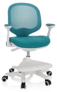 Sedia da scrivania per bambini - Ergonomica - Profondità seduta regolabile - Blu - Con ruote frenanti