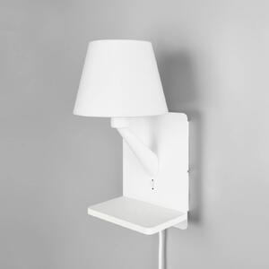 Trio Lighting Applique Comfort, bianco opaco, metallo, spina, E14