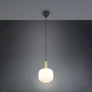 Trio Lighting Lampada a sospensione Diva, a 1 luce, color ottone, opale, metallo, vetro