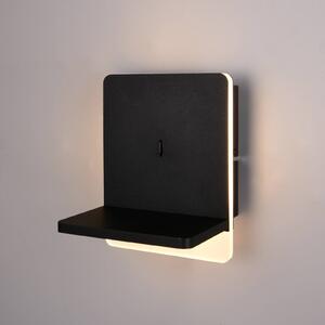 Trio Lighting Applique a LED Fairfield, metallo, nero opaco, dimmer