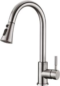 Rubinetto da cucina con doccetta estraibile, girevole a 360° e dotato di 3 diverse modalità di flusso dell'acqua