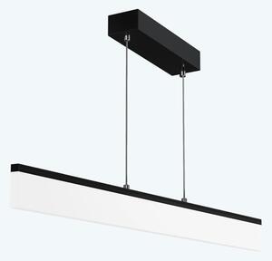Doporro Lampadario a Sospensione 20W, 90.5 cm, Metallo Base, Lunghezza Filo 150 cm, Altezza regolabile, Lampada da Soffitto a Sospensione per Camera da Letto e Soggiorno, Nero Opaco, Alivetta