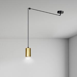 EMIBIG LIGHTING Lampada a sospensione Speed, nero/oro, 1 luce