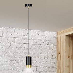 EMIBIG LIGHTING Lampada a sospensione Kumo corta nero/oro 1 luce