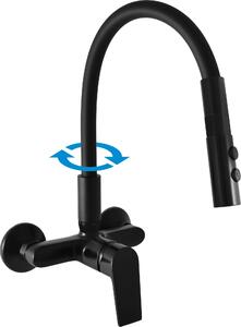 RAV Slezák COLORADO Miscelatore per lavabo, a parete Colore: nero opaco, Attacco: 100 mm